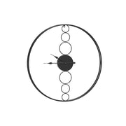 Artiss 75cm Wall Clock Large No Numeral Round Black WC-MT-01-75-BK