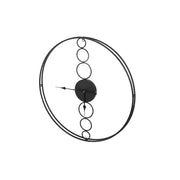 Artiss 75cm Wall Clock Large No Numeral Round Black WC-MT-01-75-BK