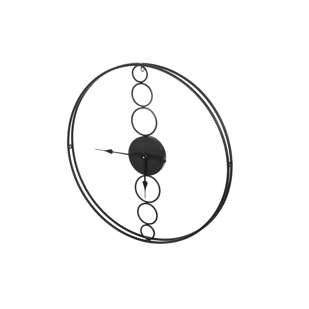 Artiss 75cm Wall Clock Large No Numeral Round Black WC-MT-01-75-BK