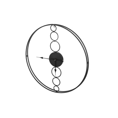 Artiss 75cm Wall Clock Large No Numeral Round Black WC-MT-01-75-BK