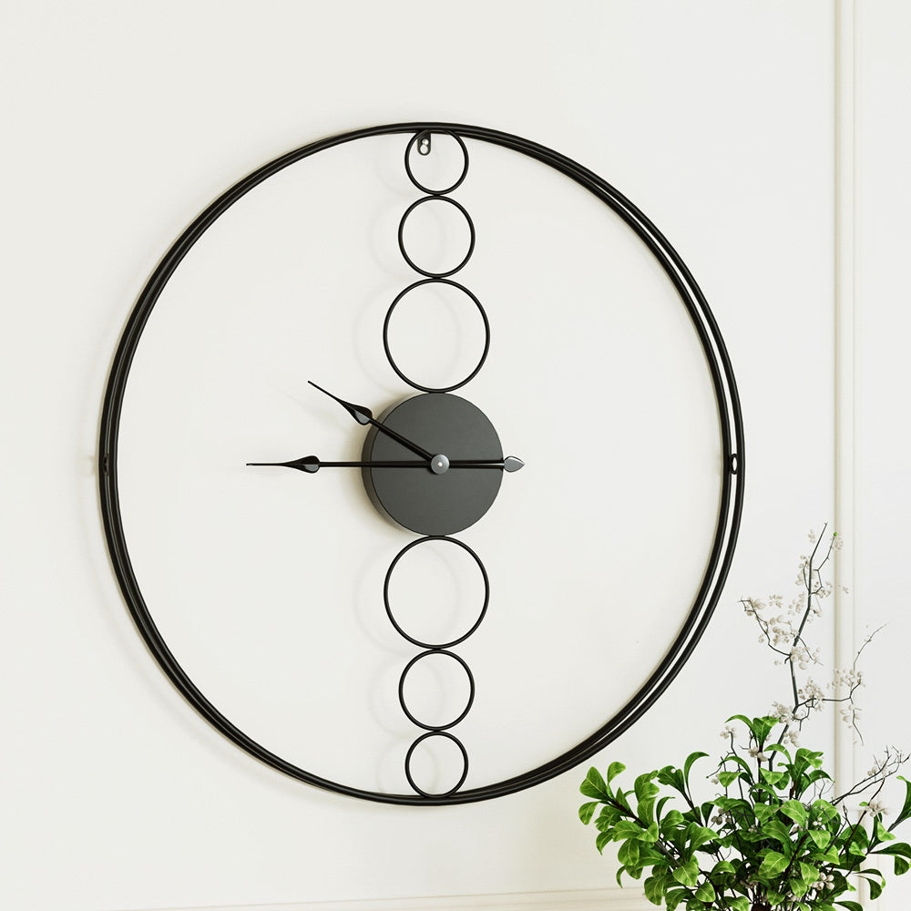 Artiss 75cm Wall Clock Large No Numeral Round Black WC-MT-01-75-BK