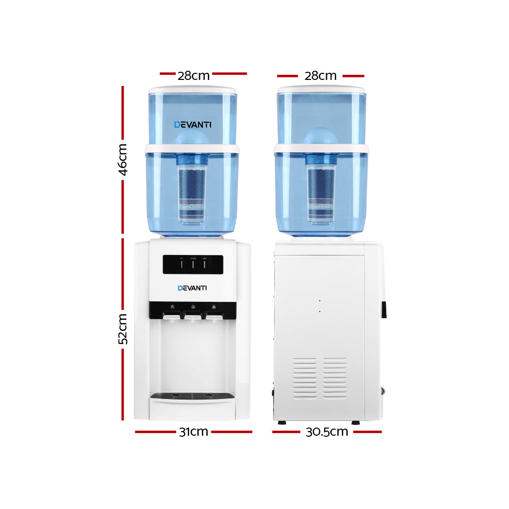 Devanti Water Cooler Dispenser Bench Top 22L WD-1103-22L-WH