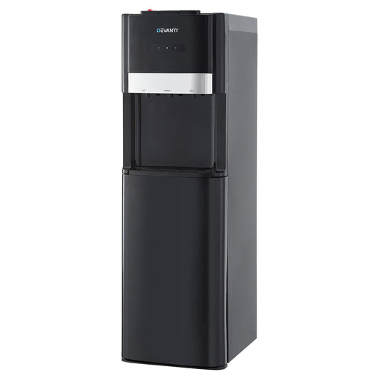 Devanti 3 Taps Water Cooler Dispenser Bottom Loading Dispenser Chiller Filter Purifier WD-602-3T-BK