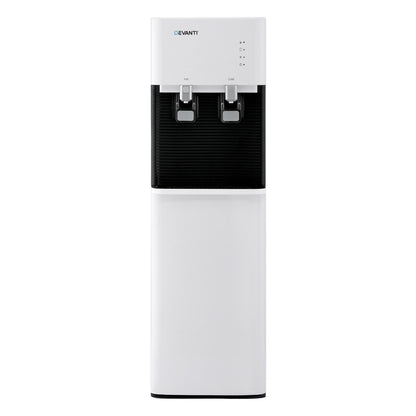 Devanti 2 Taps Water Cooler Dispenser Bottom Loading Dispenser Chiller Filter Purifier WD-608-2T-WH