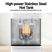 Devanti 2 Taps Water Cooler Dispenser Bottom Loading Dispenser Chiller Filter Purifier WD-608-2T-WH