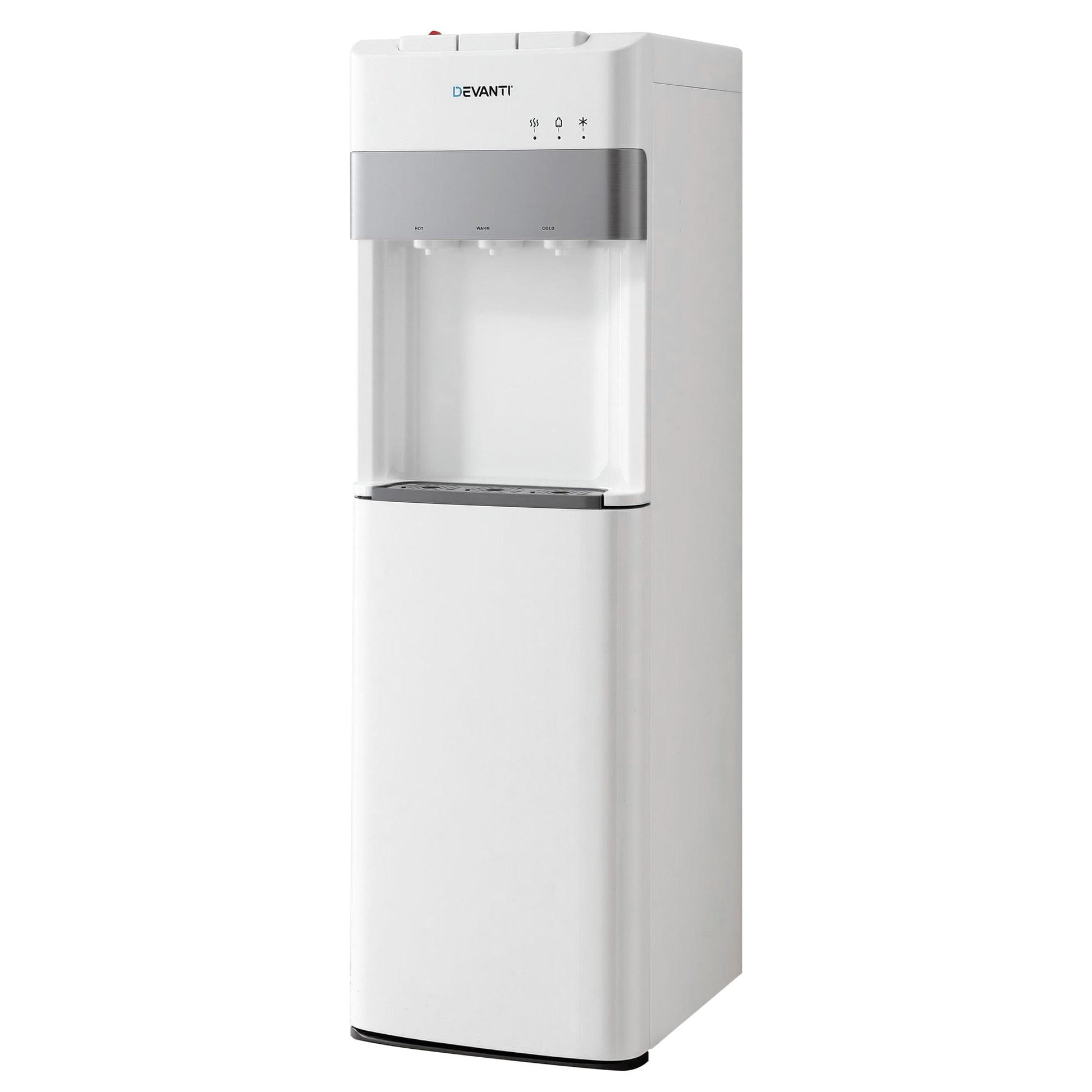 Devanti 3 Taps Water Cooler Dispenser Bottom Loading Dispenser Chiller Filter Purifier WD-617-3T-WH