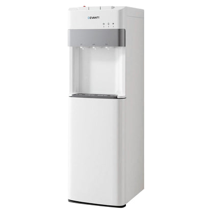 Devanti 3 Taps Water Cooler Dispenser Bottom Loading Dispenser Chiller Filter Purifier WD-617-3T-WH