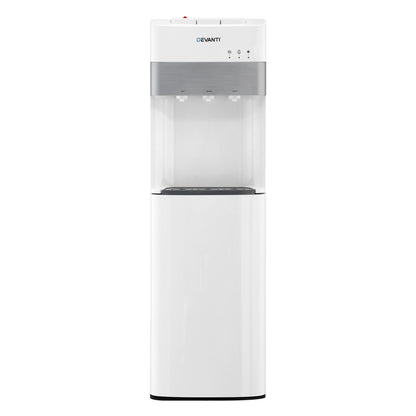 Devanti 3 Taps Water Cooler Dispenser Bottom Loading Dispenser Chiller Filter Purifier WD-617-3T-WH