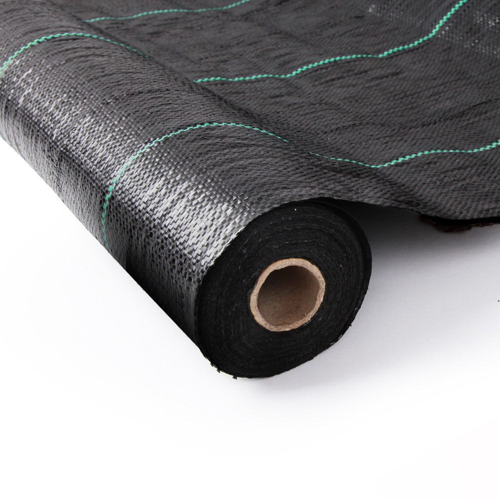 Instahut 1.83x50m Weed Mat Woven Fabric Weed Mat Control Matting Garden Plant WD-B-183X50-BK