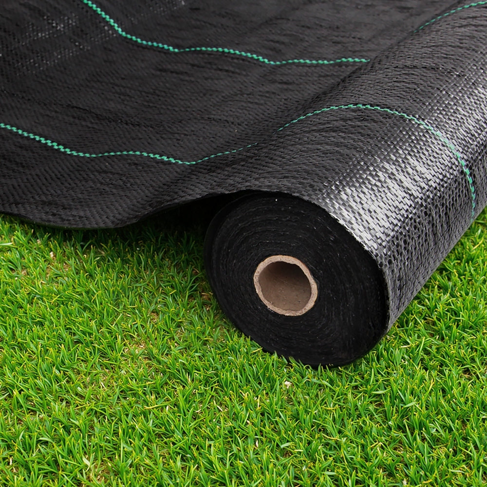Instahut 2x50m Weed Mat 110GSM Weed Control Mat Plant WD-B-2X50-110G-BK