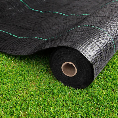 Instahut 2x50m Weed Mat 110GSM Weed Control Mat Plant WD-B-2X50-110G-BK