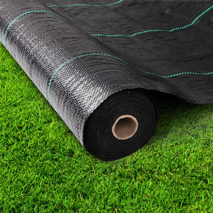 Instahut 3.66x50m Weed Mat Weedmat Control Plant WD-B-366X50-BK