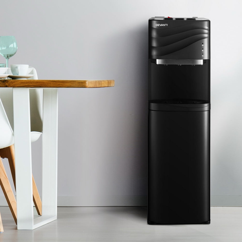 Devanti Water Cooler Dispenser Bottom Load Black WD-B-BL-FS1634-BK