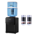 Devanti Water Cooler Dispenser 22L Bench Top Chiller Purifier Filter Hot Cold Black WD-COM-BT533-22BP-2FT-BK