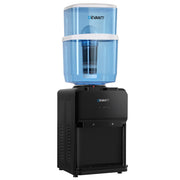 Devanti Water Cooler Dispenser 22L Bench Top Chiller Purifier Filter Hot Cold Black WD-COM-BT533-22BP-2FT-BK