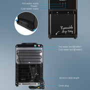 Devanti Water Cooler Dispenser 22L Bench Top Chiller Purifier Filter Hot Cold Black WD-COM-BT533-22BP-2FT-BK