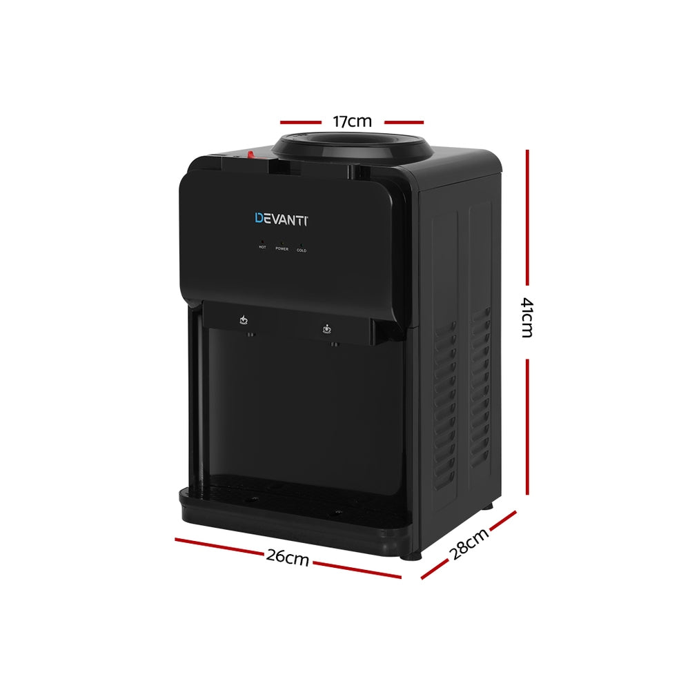 Devanti Water Cooler Dispenser Bench Top Black WD-COM-BT533-BK