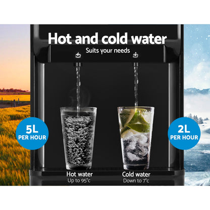 Devanti Water Cooler Dispenser Bench Top Black WD-COM-BT533-BK