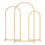 Wedding Arch Backdrop Stand Set of 3 Gold Metal Wedding Arched Frame, Easy to Assemble, Stable Balloon Arch WESD-ARCH-3PC-GD