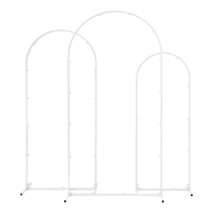 Wedding Arch Backdrop Stand Set of 3 Metal Wedding Arched Frame White, Easy to Assemble, Stable Balloon Arch WESD-ARCH-3PC-WH