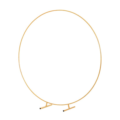 2M Round Backdrop Stand Wedding Background Decoration Party Flower Balloon Display WESD-ROUND-2M-GD