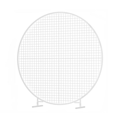 2M Round Backdrop Stand Wedding Background Decoration Party Flower Balloon Display WESD-ROUND-NET-2M-WH
