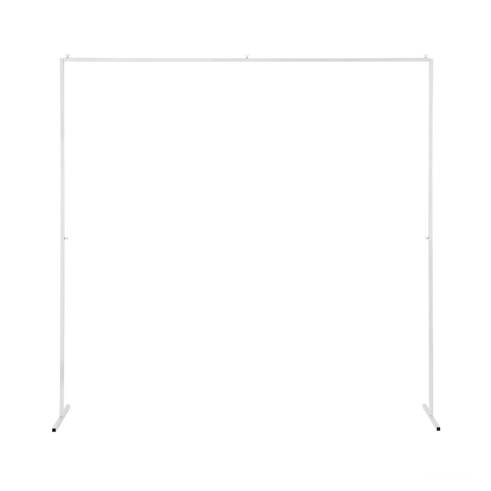2M Backdrop Stand Wedding Background Decoration Party Flower Balloon Display White WESD-SQUA-2M-WH