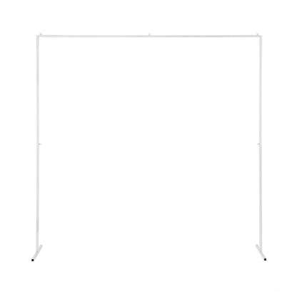 2M Backdrop Stand Wedding Background Decoration Party Flower Balloon Display White WESD-SQUA-2M-WH