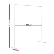 2M Backdrop Stand Wedding Background Decoration Party Flower Balloon Display White WESD-SQUA-2M-WH