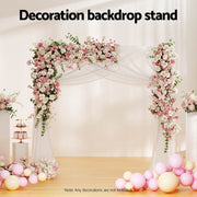 2M Backdrop Stand Wedding Background Decoration Party Flower Balloon Display White WESD-SQUA-2M-WH