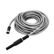 Giantz Water Hose Stainless Steel 30M with Spray Nozzle WH-30M-STEEL-SV