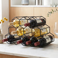 Artiss Wine Rack Metal 12 Bottle No Assembly Required Black WINE-RACK-12B-MET-BK