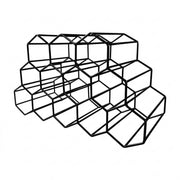 Artiss Wine Rack Metal 12 Bottle No Assembly Required Black WINE-RACK-12B-MET-BK
