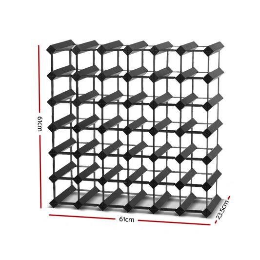 Artiss Wine Rack 42 Bottle Black WINE-RACK-42B-BK
