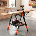 Giantz Portable Folding Work Table 454kg Adjustable Workbench WKB-F-2IN1-BK