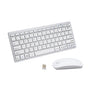 Wireless Keyboard and Mouse Combo Bluetooth Set for PC Laptop Phone Tablet 78 Keys White WKM-02-WH