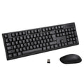 Wireless Keyboard and Mouse Combo Bluetooth Set for PC Laptop Phone Tablet 104 Keys Black WKM-08-BK