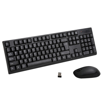 Wireless Keyboard and Mouse Combo Bluetooth Set for PC Laptop Phone Tablet 104 Keys Black WKM-08-BK