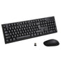 Wireless Keyboard and Mouse Combo Bluetooth Set for PC Laptop Phone Tablet 104 Keys Black WKM-08-BK