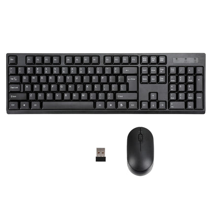 Wireless Keyboard and Mouse Combo Bluetooth Set for PC Laptop Phone Tablet 104 Keys Black WKM-08-BK