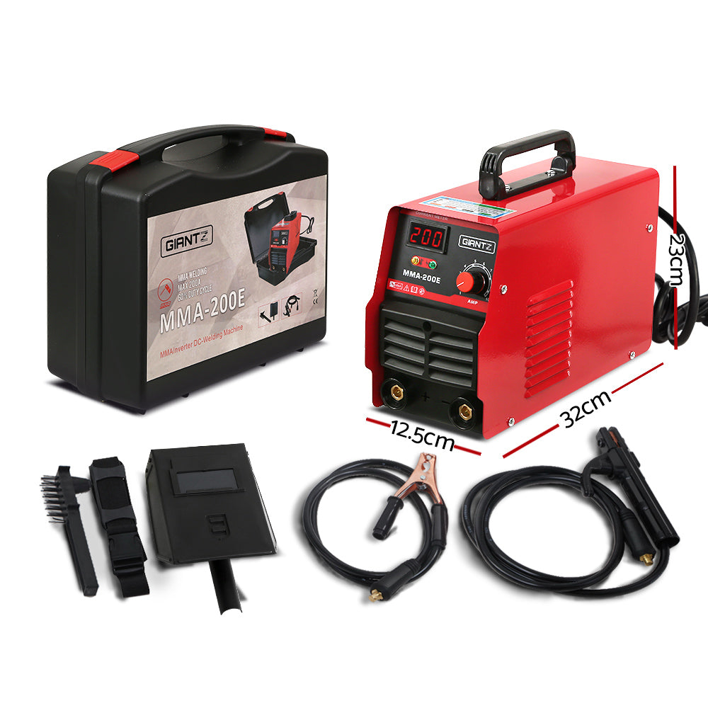 Giantz 200 Amp Inverter Welder MMA ARC DC IGBT Welding Machine Stick Portable WLD-INV-MMA-ECO-TW