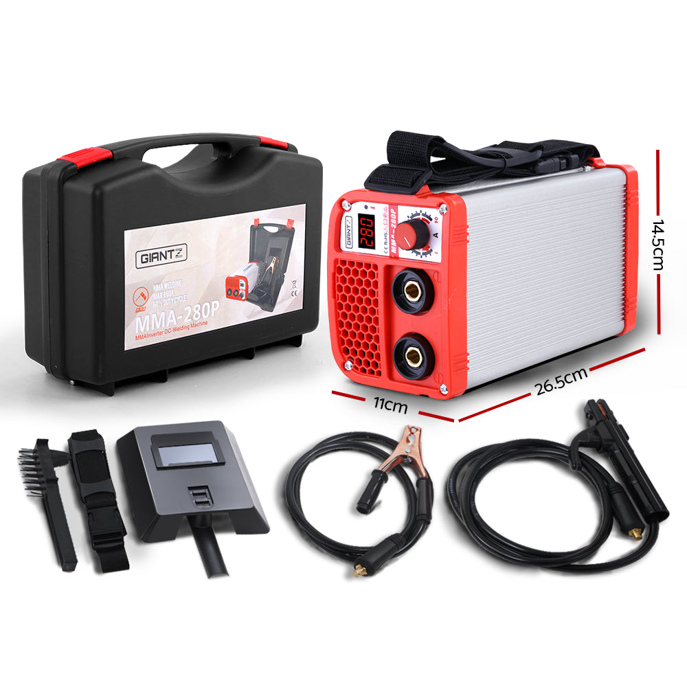 Giantz 280 Amp Inverter Welder DC MMA ARC IGBT Stick Portable Welding Machine WLD-INV-MMA-PTA-28