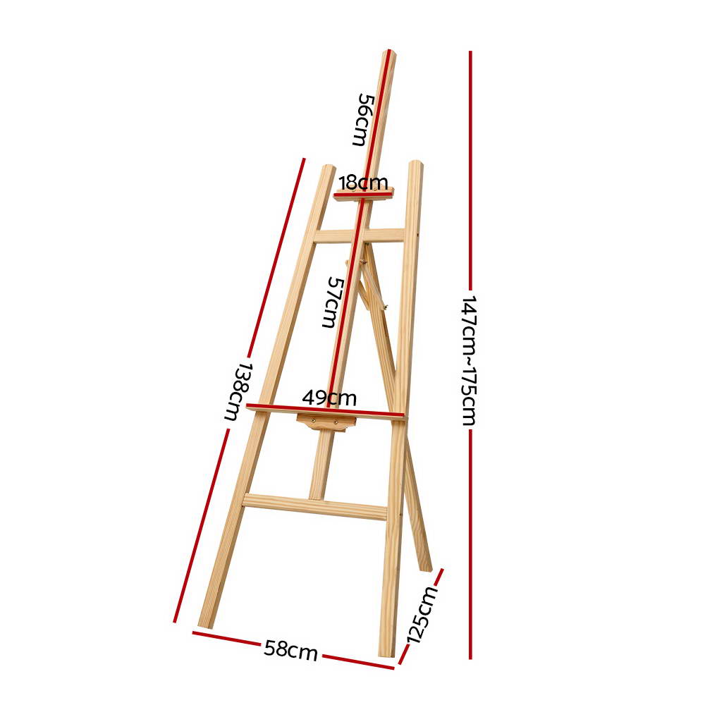 Artiss Painting Easel Pine Wood 175cm WOOD-B-EASEL-NEW-175-NT