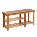 Artiss Bamboo Shoe Rack Bench WOOD-B-SR-9045-NT