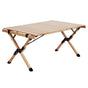 Gardeon Outdoor Furniture Wooden Egg Roll Picnic Table Camping Desk 90CM WOOD-ROLL-TB-90-WN