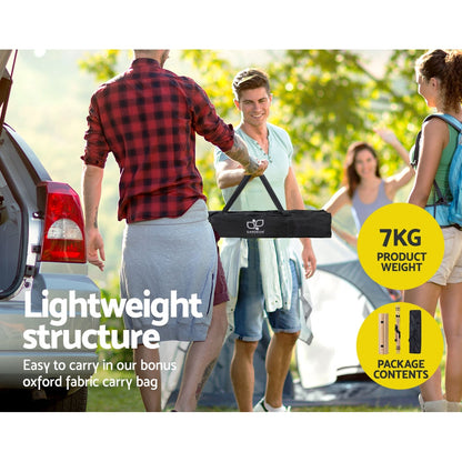 Gardeon Outdoor Furniture Wooden Egg Roll Picnic Table Camping Desk 90CM WOOD-ROLL-TB-90-WN