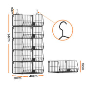 Artiss 5 Tier Stackable Closet Organizers and Storage Closet Hanging Storage Organizer Shelves WOS-A-STEEL-5T