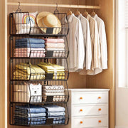 Artiss 5 Tier Stackable Closet Organizers and Storage Closet Hanging Storage Organizer Shelves WOS-A-STEEL-5T