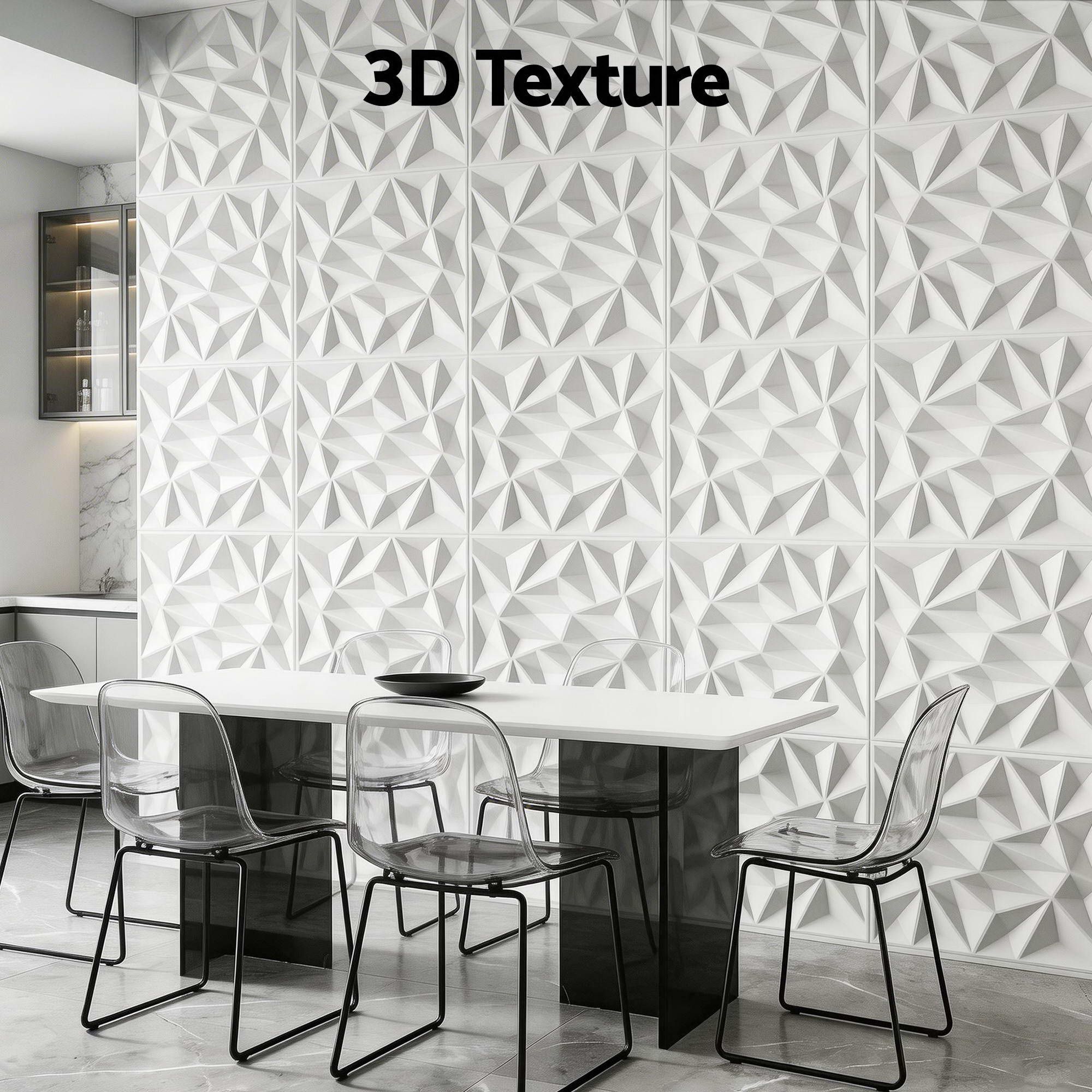 Artiss 3D Wall Panels Diamond PVC Decorative Panels 50x50cm Set of 15 Feature Wall WP-50X50-15PCS-DIA