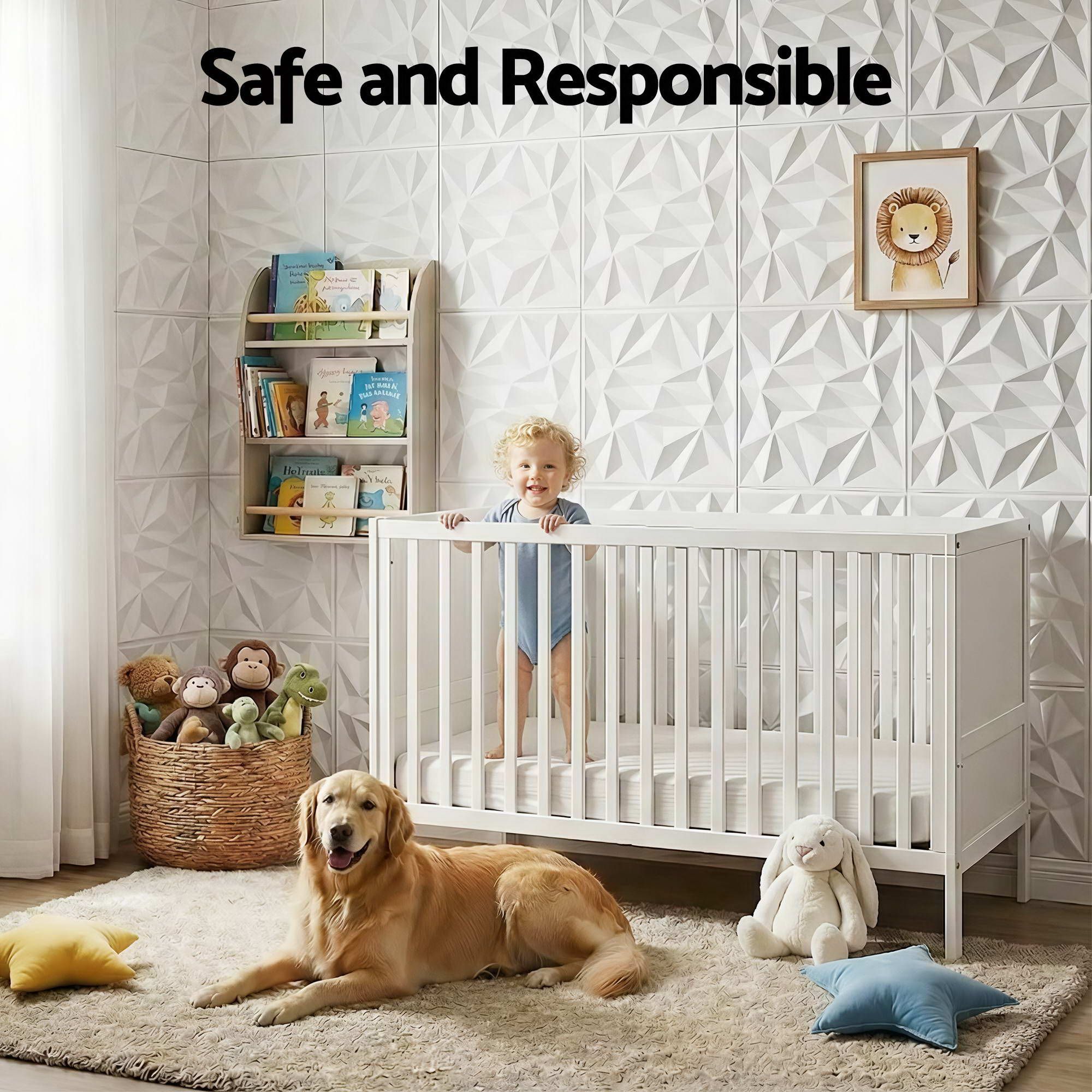 Artiss 3D Wall Panels Diamond PVC Decorative Panels 50x50cm Set of 15 Feature Wall WP-50X50-15PCS-DIA